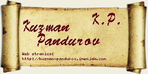 Kuzman Pandurov vizit kartica